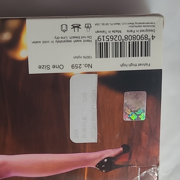 [NWT]💜 Purple Fishnet Mesh Thigh-High Stockings - Great for Halloween Costumes! - Picture 5 of 9